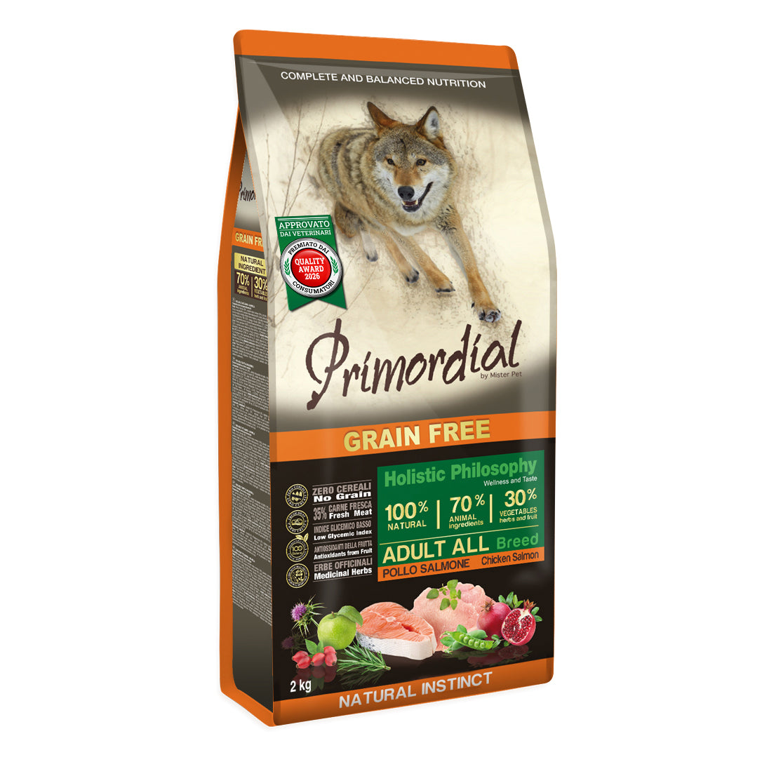 PRIMORDIAL ADULT Pollo e Salmone 2 kg