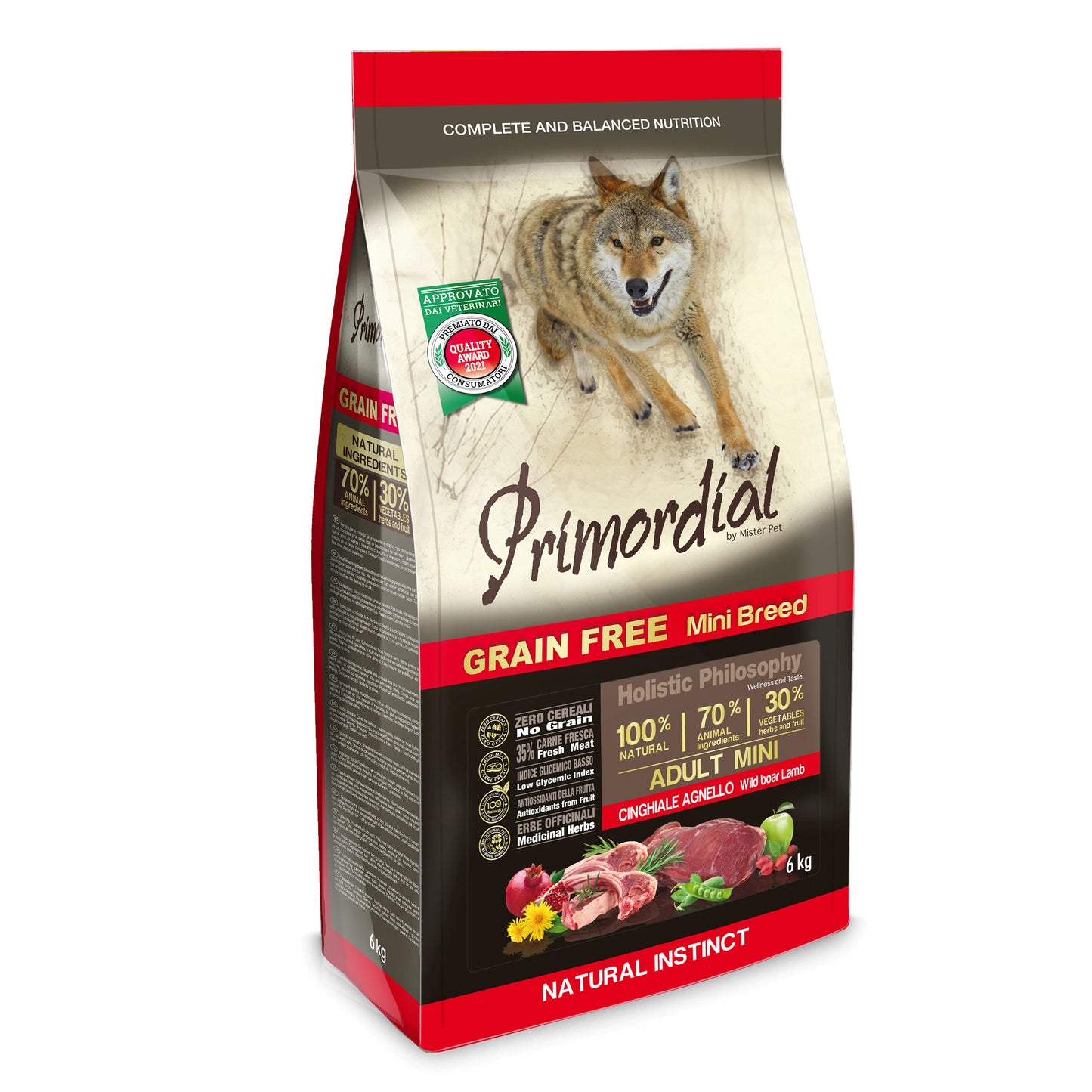 PRIMORDIAL ADULT MINI Cinghiale e Agnello 2kg