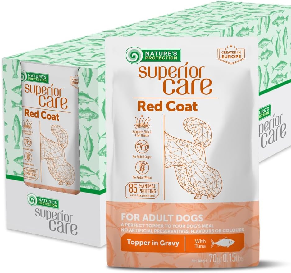 NATURE'S PROTECTION SUPERIOR CARE POUCH RED COAT ADULT ALL BREEDS TUNA 70gr (24 pouch/conf.)