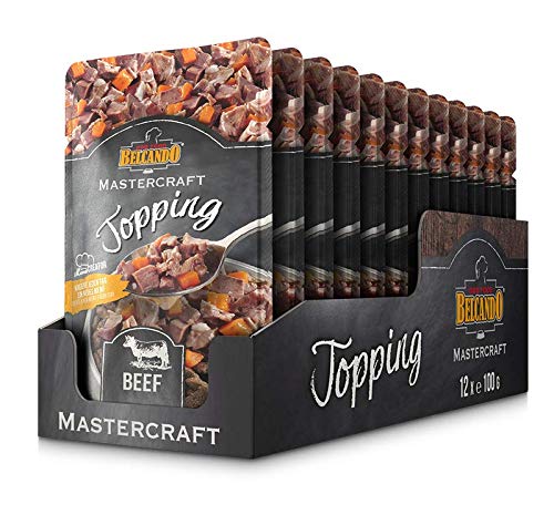 Belcando Mastercraft Topping 12 porzioni da 100g gusto Manzo con carote Cibo umido per cani Senza cereali
