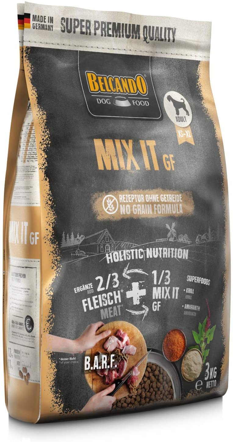 Belcando Mix It GF Cibo secco per cani per integrare l'alimentazione di carne e la dieta BARF