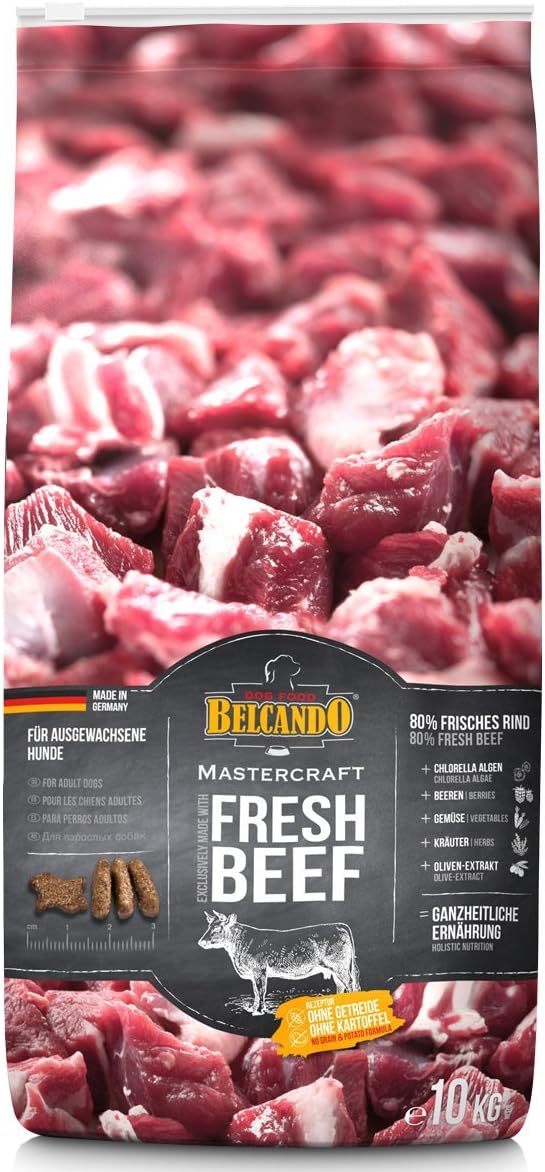 Belcando Mastercraft Fresh Beef Cibo per cani senza cereali con manzo con 80% di carne fresca