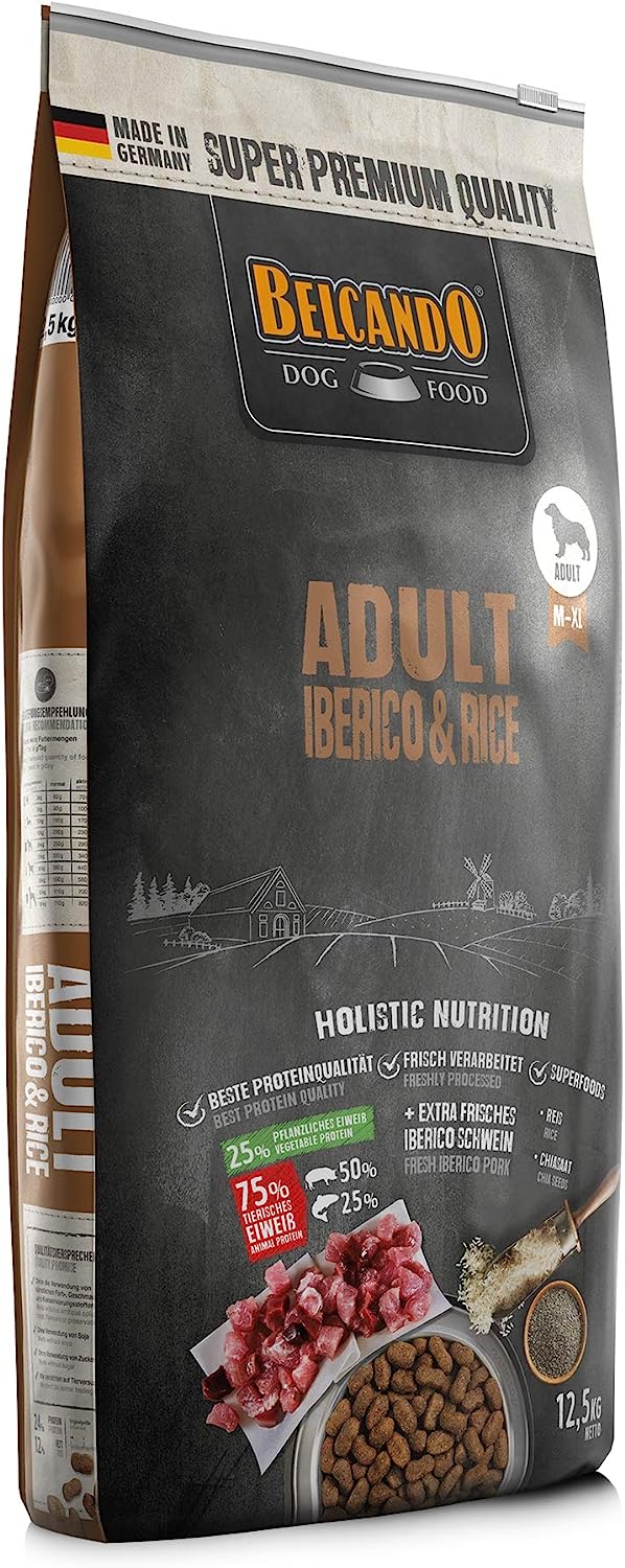 Belcando Adult Iberico & Rice Alimento completo per cani adulti di tutte le razze di almeno 1 anno