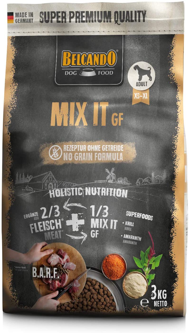 Belcando Mix It GF Cibo secco per cani per integrare l'alimentazione di carne e la dieta BARF