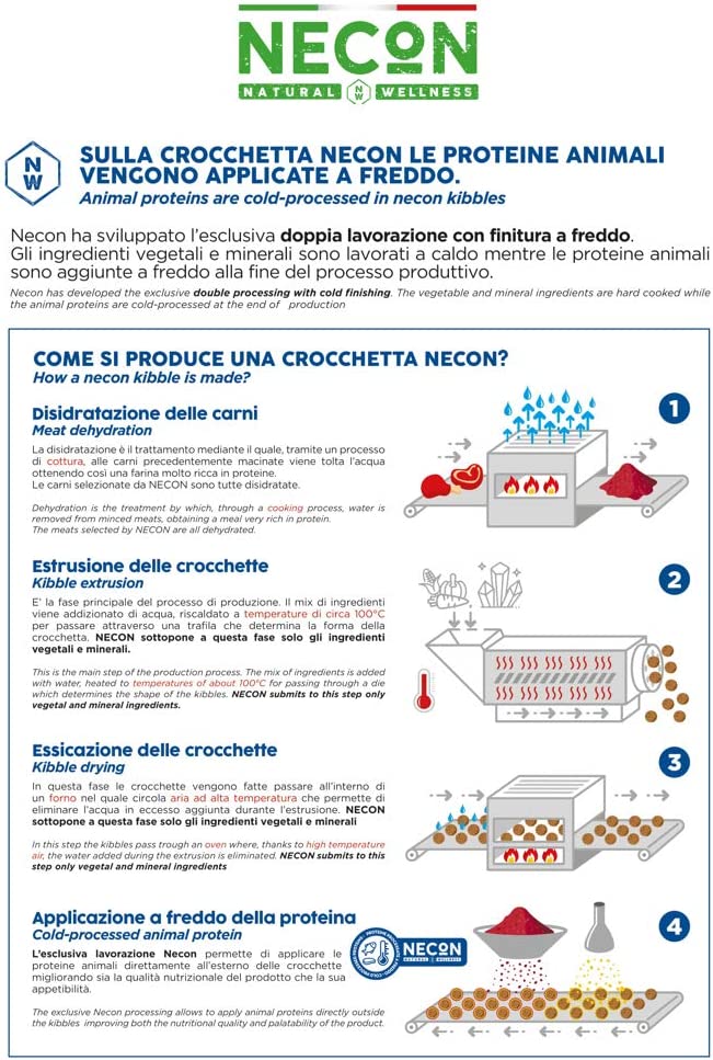 Necon Pet Food Natural Wellness Sterilizzato Maiale & Riso 400 g, Cibo per Gatti SterilizzatI