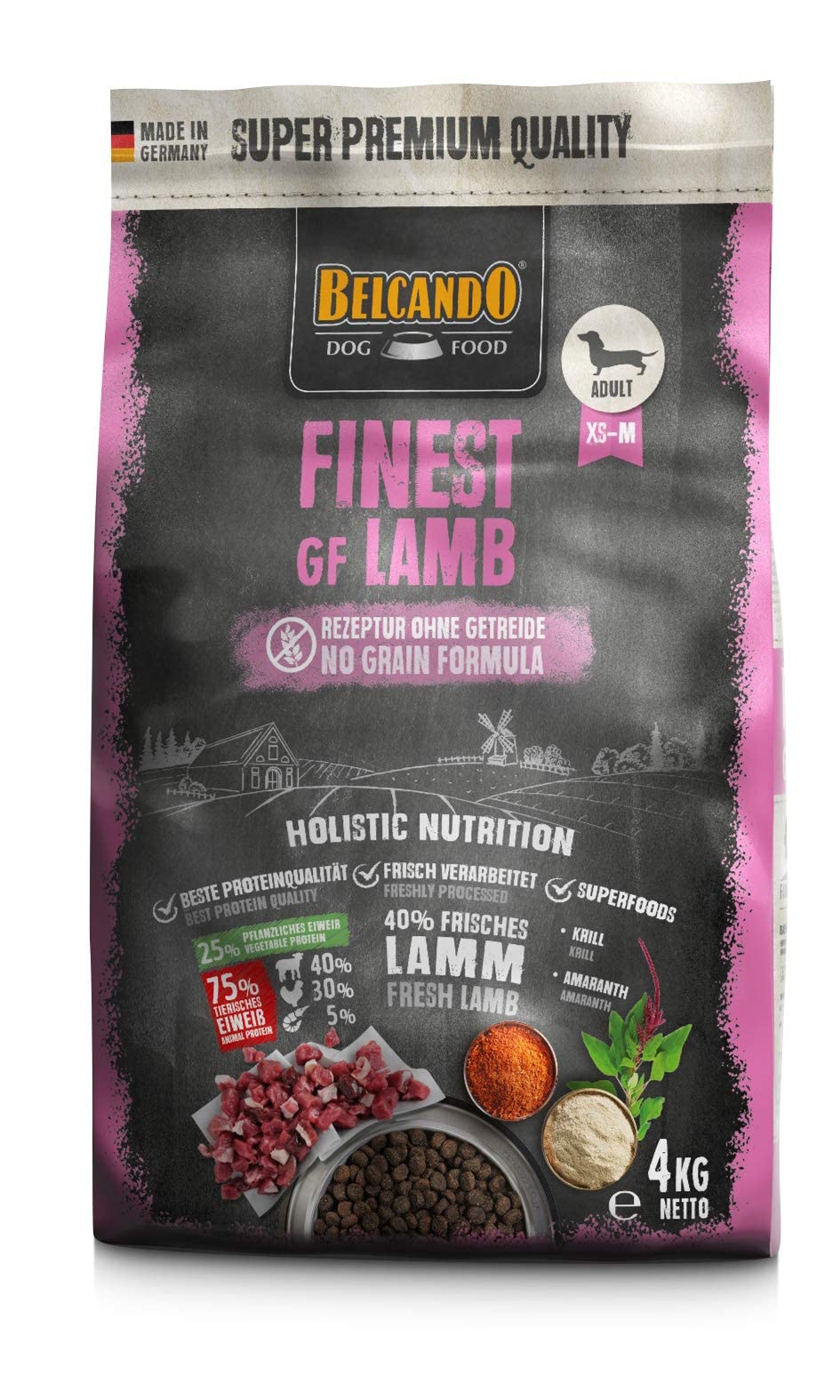 Belcando Finest GF Lamb Cibo secco per cani di taglia media o piccola AGNELLO