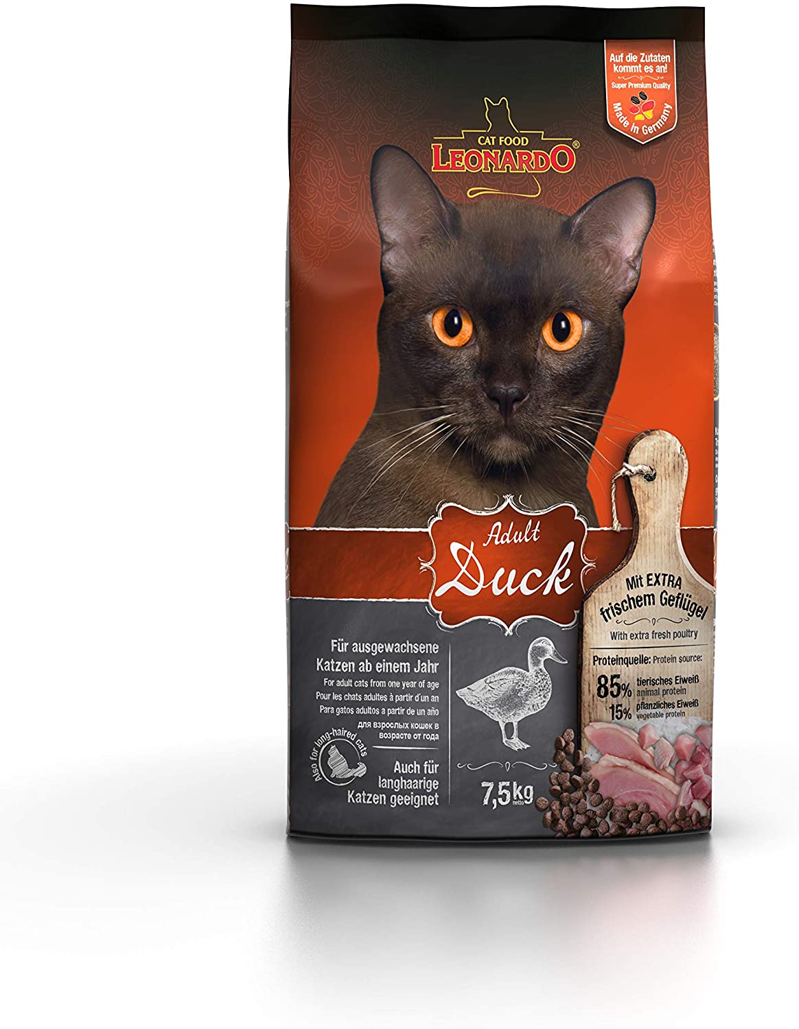 Leonardo Adult Duck Alimento completo per gatti adulti di tutte le razze di almeno 1 anno