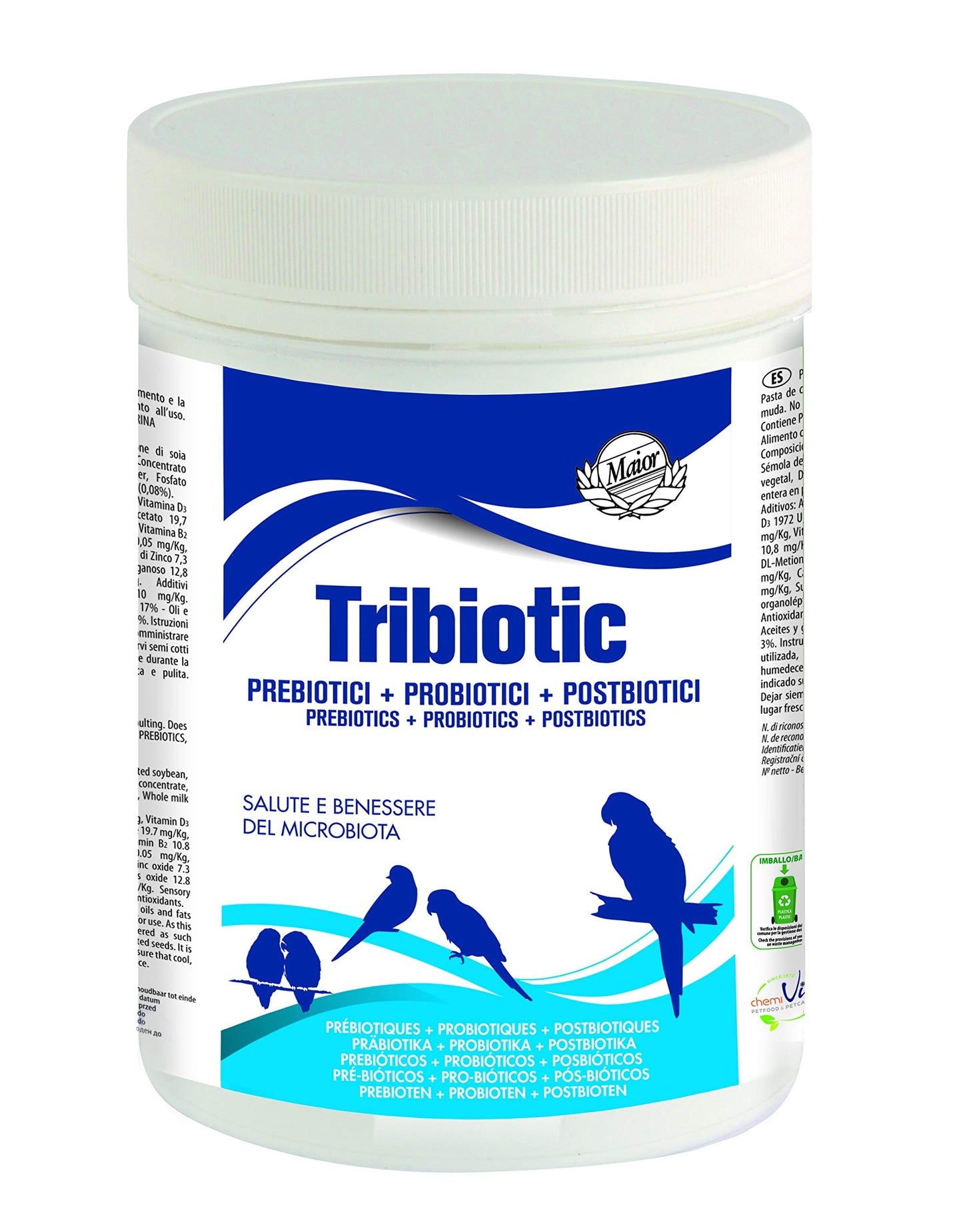 Chemi-Vit TRIBIOTIC - Alimento complementare per Uccelli Ornamentali con PREBIOTICI, PROBIOTICI e POSTBIOTICI