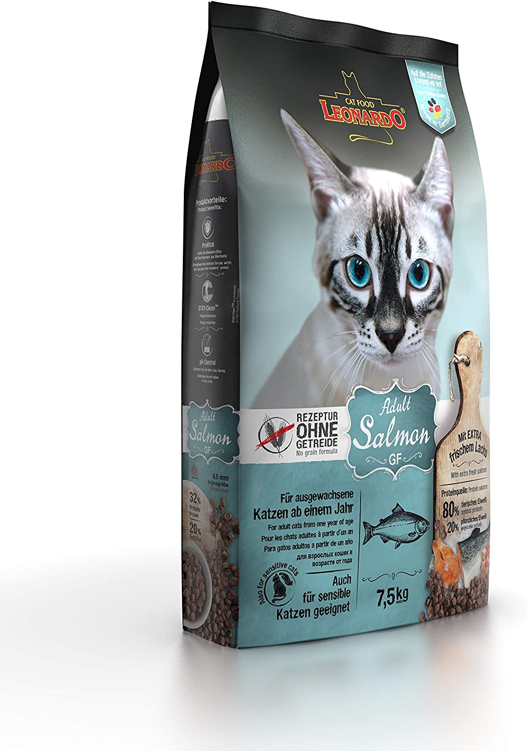 Leonardo Adult GF Salmon Alimento completo senza cereali per gatti adulti di tutte le razze di almeno 1 anno