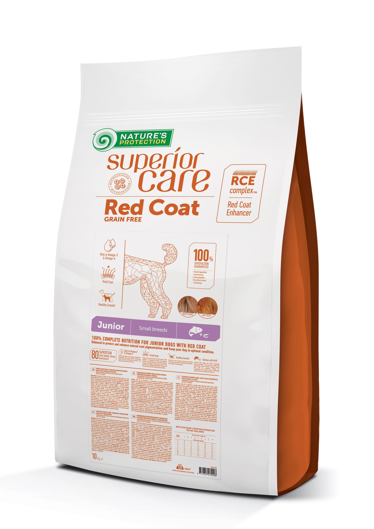 Nature's protection Red Dog JUNIOR - taglia piccola- Salmone