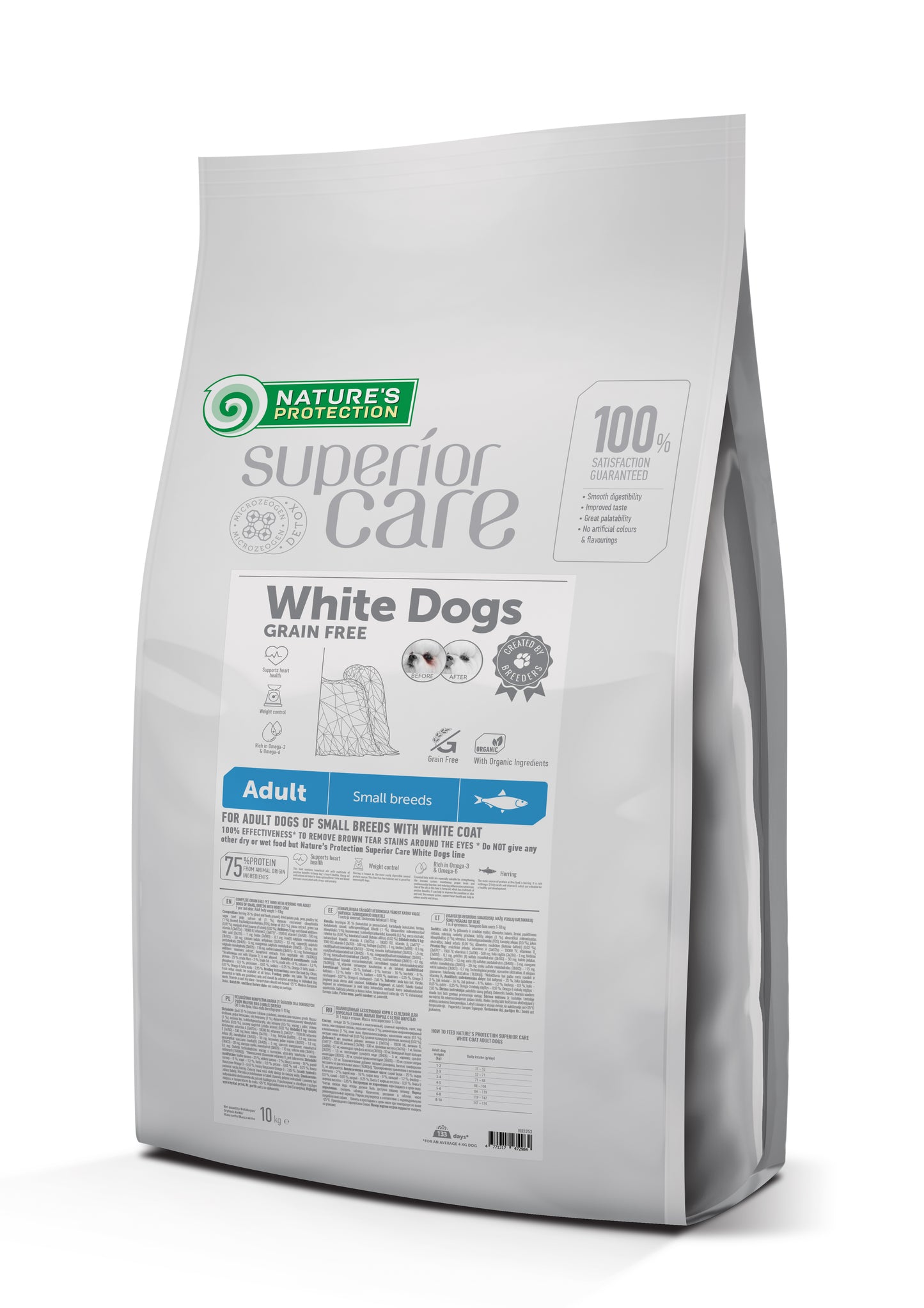 Nature's Protection SC- White Dogs - Cani adulti di taglia piccola - Aringa
