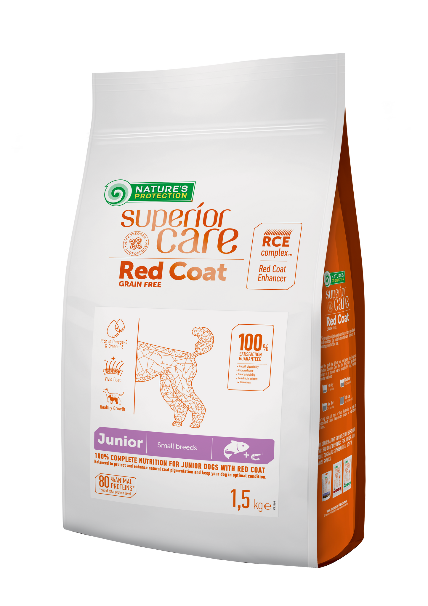 Nature's protection Red Dog JUNIOR - taglia piccola- Salmone