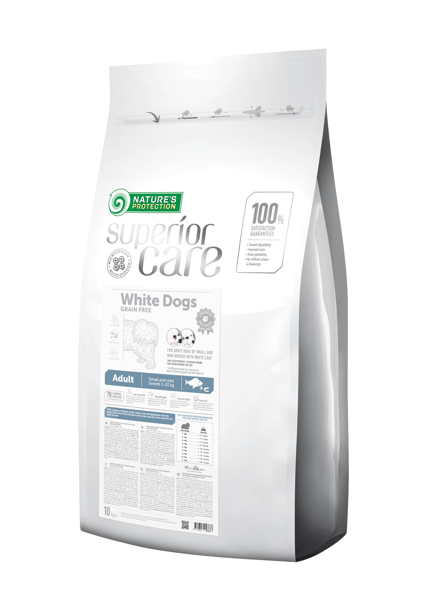 Nature's Protection SC- White Dogs - Cani adulti di taglia piccola - Pesce bianco