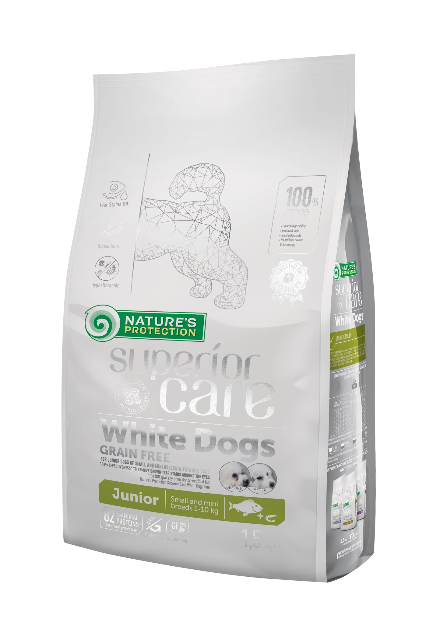 Nature's Protection SC- White Dogs - Cani Cuccioli di taglia piccola - Pesce bianco