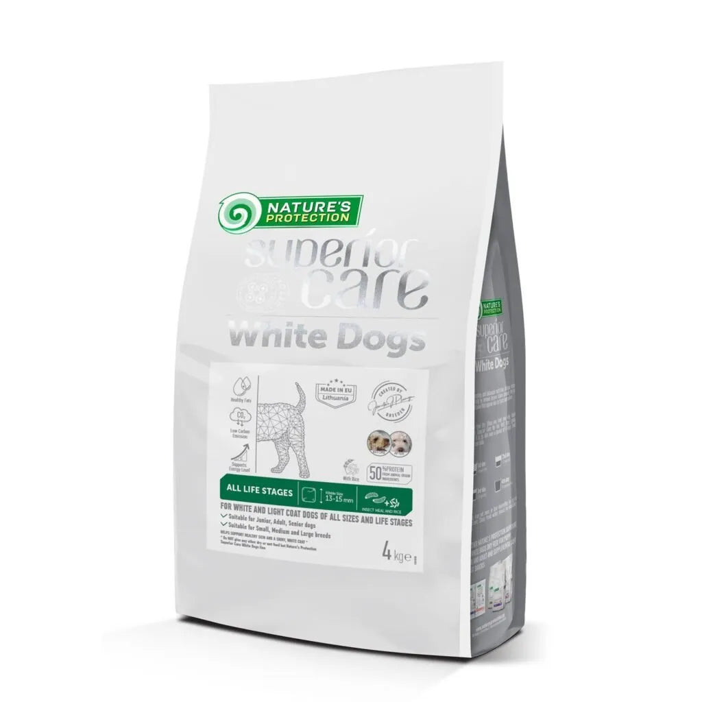 NATURE'S PROTECTION SUPERIOR CARE WHITE DOGS GF ADULT INSECT ALL SIZES