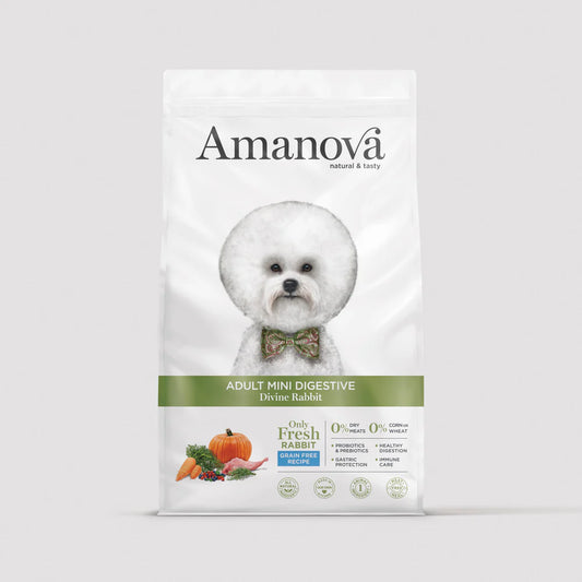 AMANOVA Cane Adult Mini digestive Coniglio 2 kg
