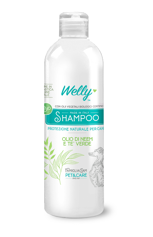 Welly Bio Shampoo Per Cani Olio Di Neem E Te’ Verde Protezione Naturale
