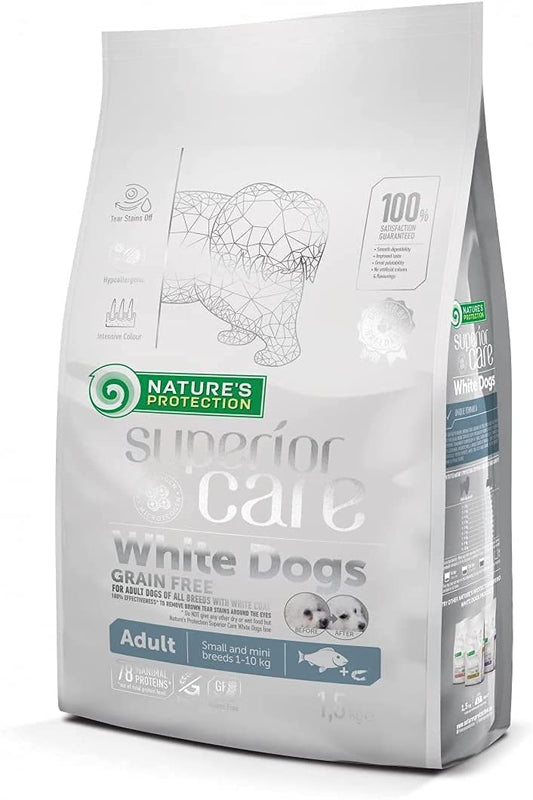 Nature's Protection SC- White Dogs - Cani adulti di taglia piccola - Pesce bianco
