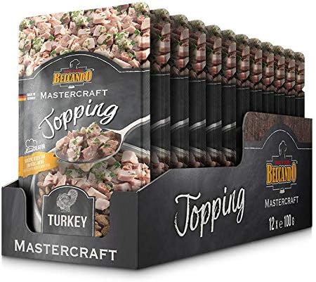 Belcando Mastercraft Topping 12 porzioni da 100g Gusto Tacchino con prezzemolo Cibo umido per cani Senza cereali