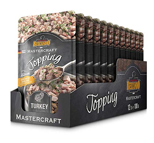 Belcando Mastercraft Topping 12 porzioni da 100g Gusto Tacchino con prezzemolo Cibo umido per cani Senza cereali
