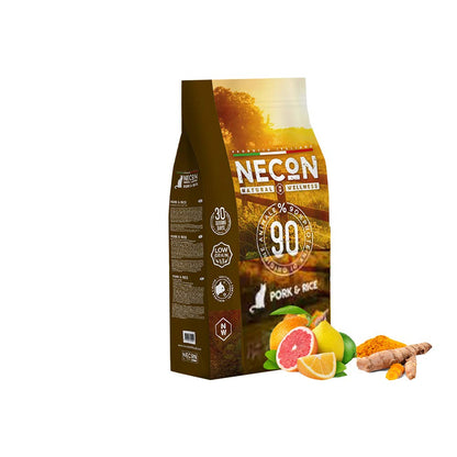 NECON PET FOOD Natural Wellness Adulto Maiale & Riso 1,5 Kg, Cibo per Gatti adulti
