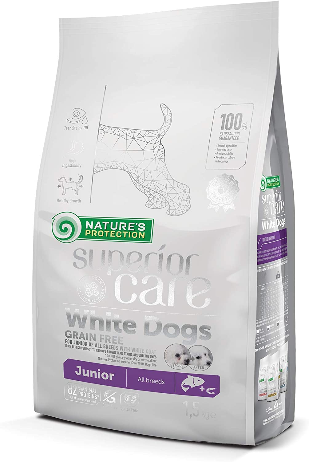 Nature's protection White Dogs Junior- Cuccioli di tutte le taglie - Salmone
