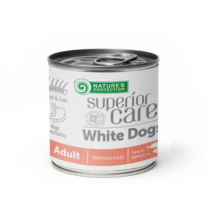 Nature's protection White dog soup - tonno e salmone lattine 6 x 140 ml - UMIDO - TOPPING
