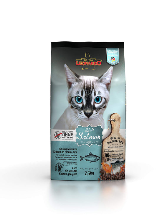 Leonardo Adult GF Salmon Alimento completo senza cereali per gatti adulti di tutte le razze di almeno 1 anno