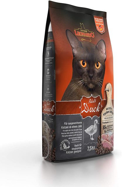 Leonardo Adult Duck Alimento completo per gatti adulti di tutte le razze di almeno 1 anno